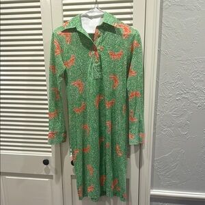 The Lily Lily Pulitzer vintage 70s dress with Orange Butterfly Print